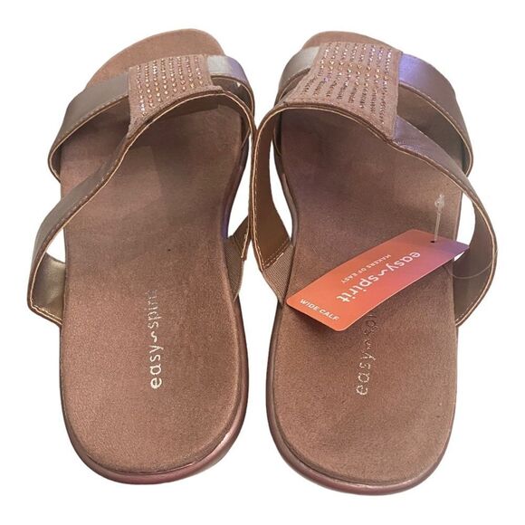 EASY SPIRIT Haddie Light Pink Women's Slide Sandals NEW 7W Wide - Picture 3 of 4